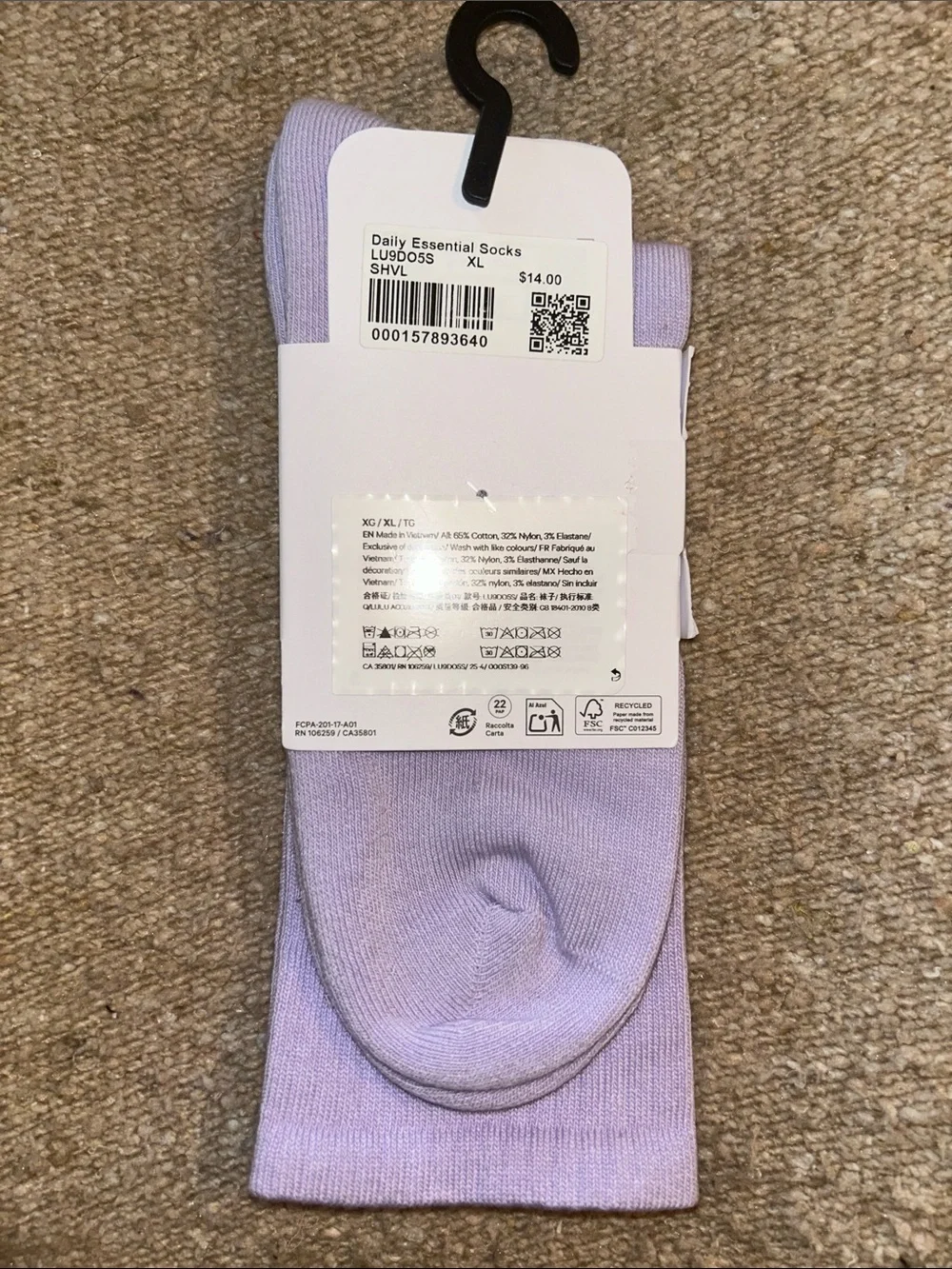 lululemon athletica Lavender Crew Socks - Daily Essential